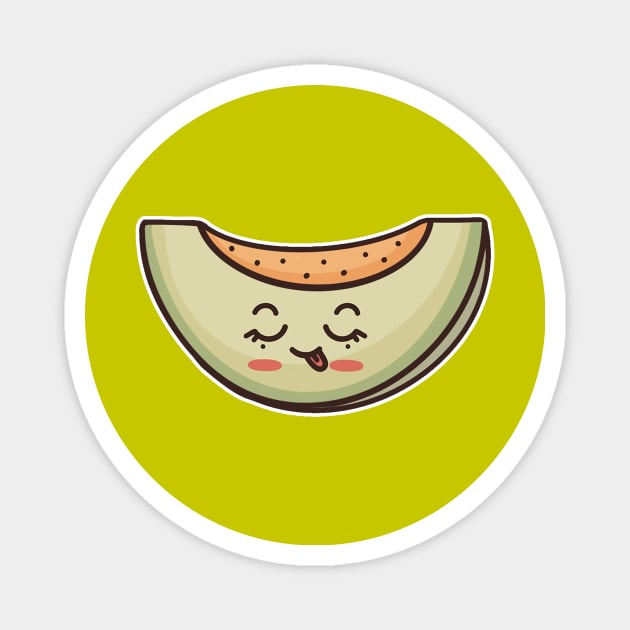 Melon Dodle Vegetable Magnet by RainasArt